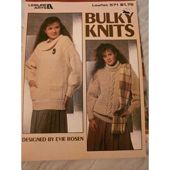 5 Leisure Arts Pattern Books Knit Argyle Sweater Hat Scarf - Picture 7 of 10